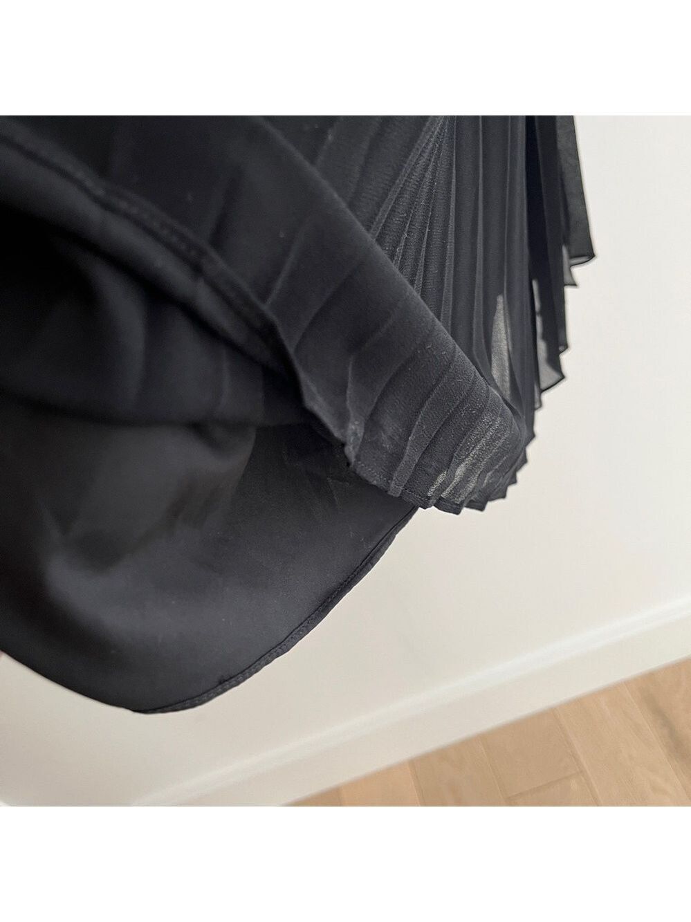 TWIK by Simons Pull On Pleated Lined Maxi Skirt Lightweight Flowy Voile Sheer - Picture 17 of 17